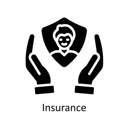 Insurance  vector Solid icon style illustration. EPS 10 Fileのイラスト素材