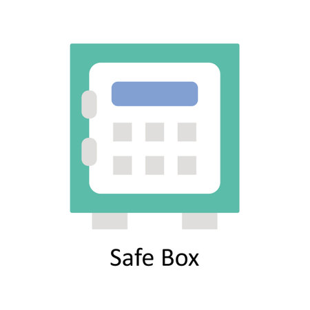 Safe Box vector Flat icon style illustration. EPS 10 Fileのイラスト素材