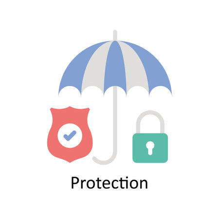 Protection vector Flat icon style illustration. EPS 10 Fileのイラスト素材
