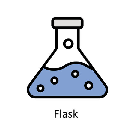 Flask  vector Filled outline icon style illustration. EPS 10 Fileのイラスト素材