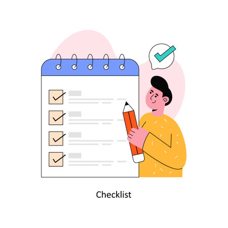 checklist Flat Style Design Vector illustration. Stock illustrationのイラスト素材