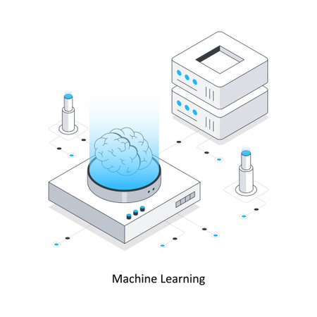 Machine Learning isometric stock illustration. EPS File stock illustrationのイラスト素材
