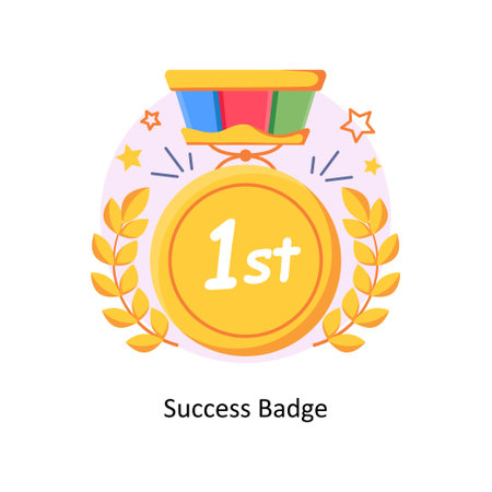 Success Badge concepts style illustrationsのイラスト素材