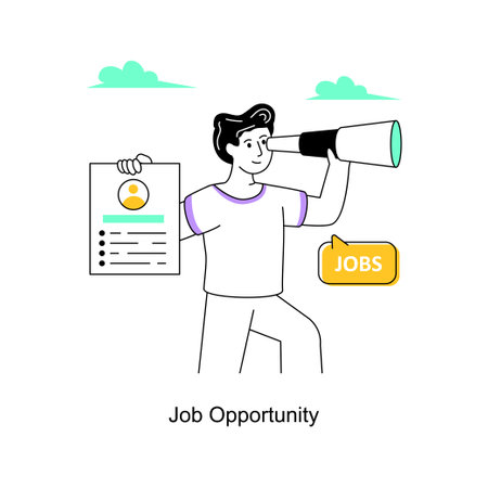Job Opportunity Flat Style Design Vector illustration. Stock illustrationのイラスト素材