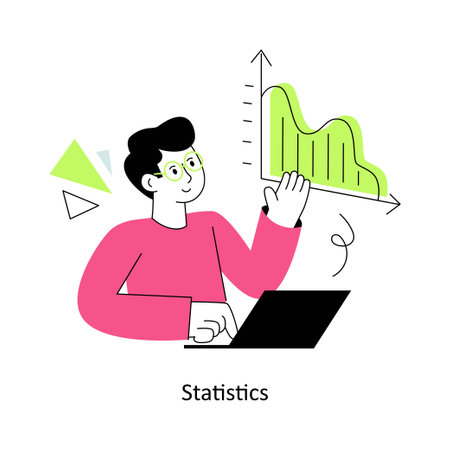Statistics Flat Style Design Vector illustration. Stock illustrationのイラスト素材
