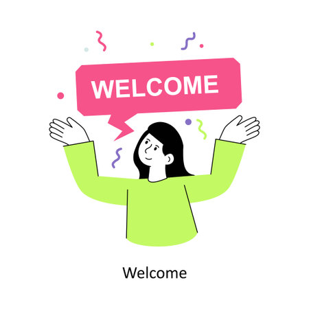 Welcome Flat Style Design Vector illustration. Stock illustrationのイラスト素材