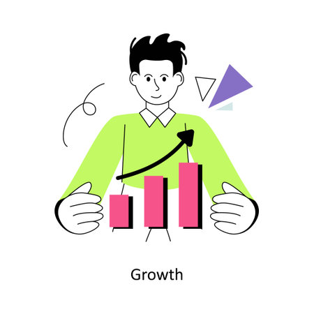 Growth Flat Style Design Vector illustration. Stock illustrationのイラスト素材