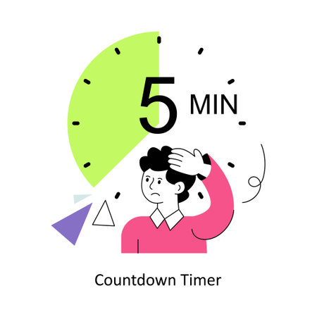 Countdown Timer Flat Style Design Vector illustration. Stock illustrationのイラスト素材