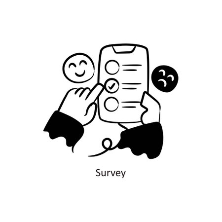 Survey  Outline Style Design Vector Stock illustration.のイラスト素材