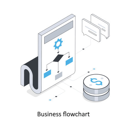 Business flowchart isometric stock illustration. EPS File stock illustrationのイラスト素材