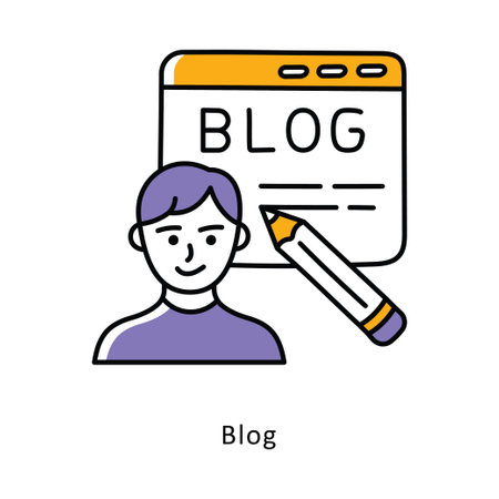 Blog Filled Outline Stock illustration. EPS File Stock illustrationのイラスト素材