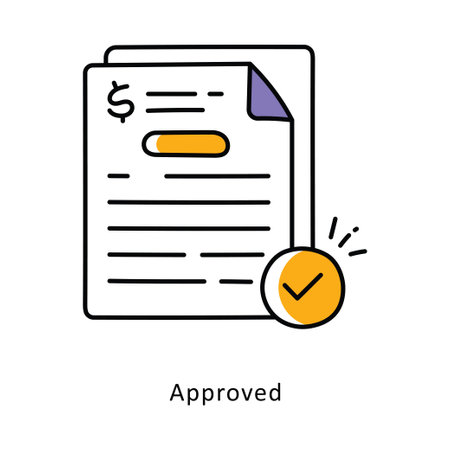 Approved Filled Outline Stock illustration. EPS File Stock illustrationのイラスト素材