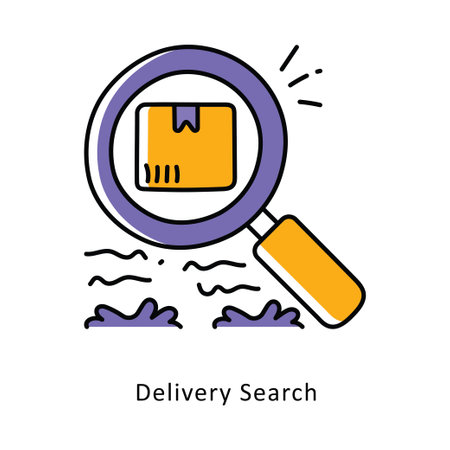 Delivery Search Filled Outline  stock illustration. EPS File stock illustrationのイラスト素材