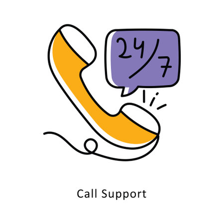 Call Support Filled Outline  stock illustration. EPS File stock illustrationのイラスト素材