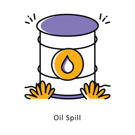 Oil Spill Filled Outline  stock illustration. EPS File stock illustrationのイラスト素材