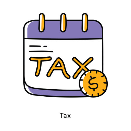 Tax Filled Outline stock illustration. EPS File stock illustrationのイラスト素材