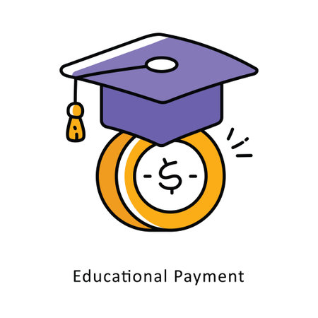 Educational Payment Filled Outline stock illustration. EPS File stock illustrationのイラスト素材