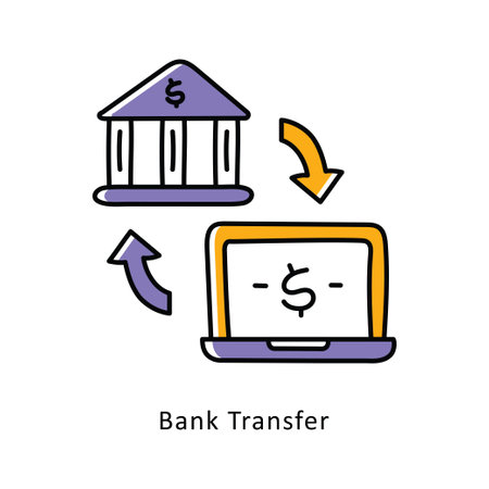 Bank Transfer Filled Outline stock illustration. EPS File stock illustrationのイラスト素材
