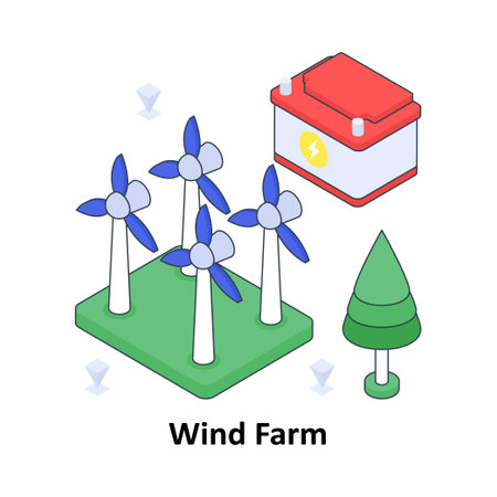 Wind Farmのイラスト素材