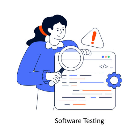 Software Testing  Flat Style Design Vector illustration. Stock illustrationのイラスト素材