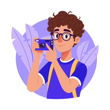 Using camera Vector Illustration.  EPS 10 Fileのイラスト素材