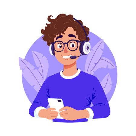 Mobile user  Vector Illustration. EPS 10 File