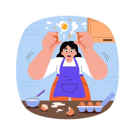 Dropping Egg Vector illustration.  EPS 10 Fileのイラスト素材