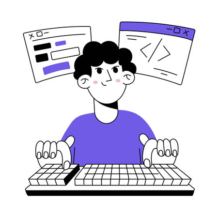 Programming Vector Illustration. EPS 10 Fileのイラスト素材