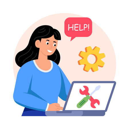 Service Desk Software   Concept Style illustrations. EPS 10 Fileのイラスト素材