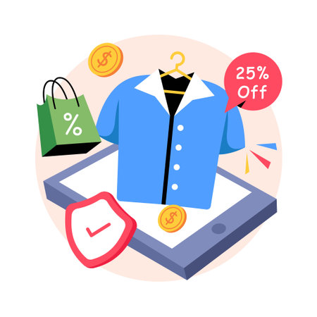 Retail Branding Concept Style illustrations. EPS 10 Fileのイラスト素材