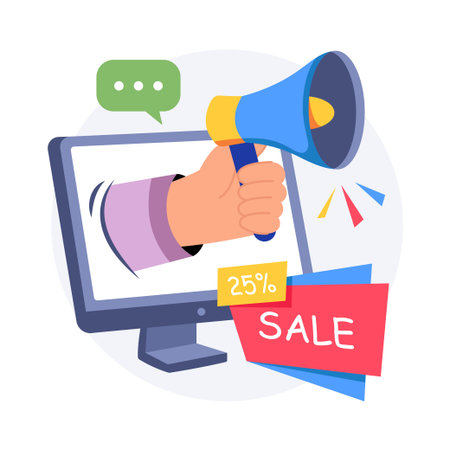 Retail Promotions Concept Style illustrations. EPS 10 Fileのイラスト素材