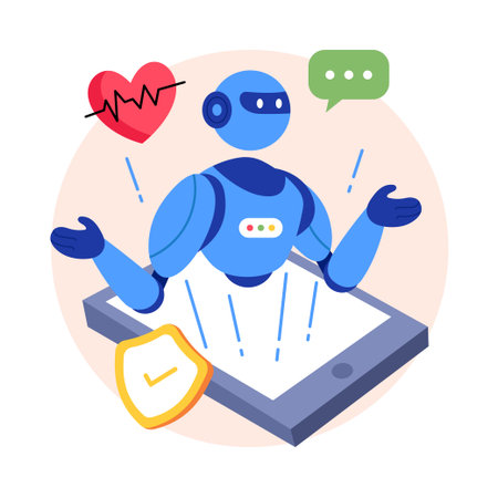 AI Healthcare Concept Style illustrations. EPS 10 Fileのイラスト素材