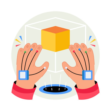 Robotic arm Concept Style illustrations. EPS 10 Fileのイラスト素材