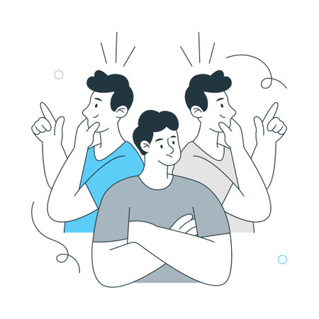 Dissociation Flat Style Design Vector illustration. EPS 10 Fileのイラスト素材