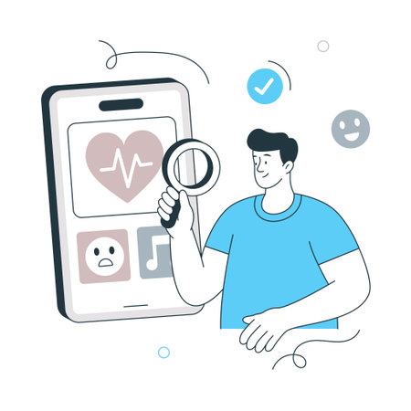 Health App Flat Style Design Vector illustration. EPS 10 Fileのイラスト素材