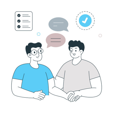 Contract Agreement Flat Style Design Vector illustration. EPS 10 Fileのイラスト素材