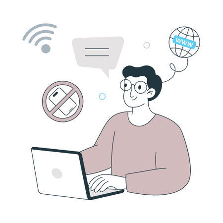 Reduce Internet Browsing Flat Style Design Flat Style Design Vector illustration. EPS 10 Fileのイラスト素材