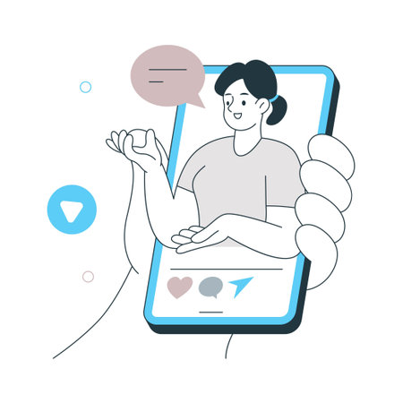 Live Video Flat Style Design Vector illustration. EPS 10 Fileのイラスト素材