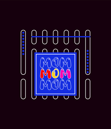 Mom t-shirt design.のイラスト素材