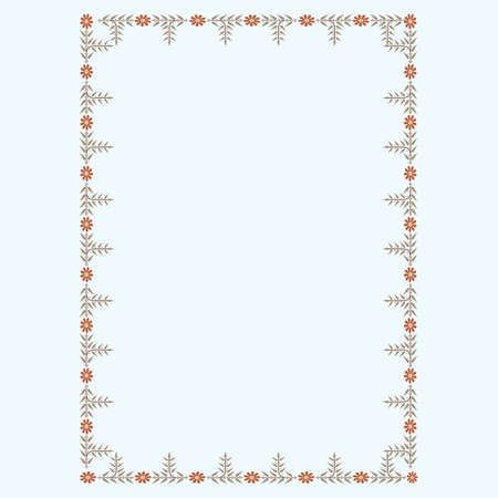 Vintage floral Border frame set your design vectorのイラスト素材