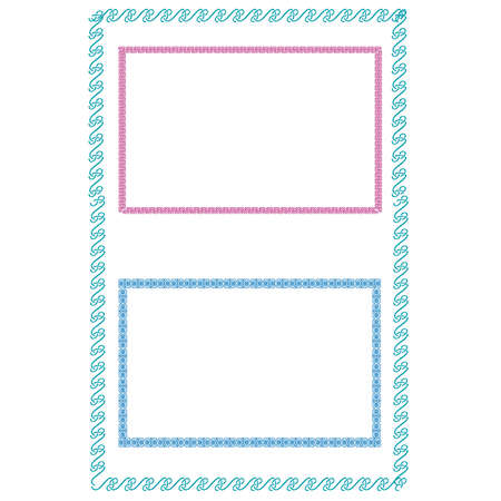 Vintage Calligraphy Border frame set your vector designのイラスト素材