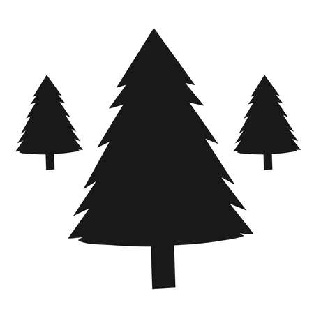 Christmas or pine vector tree Silhouettesのイラスト素材
