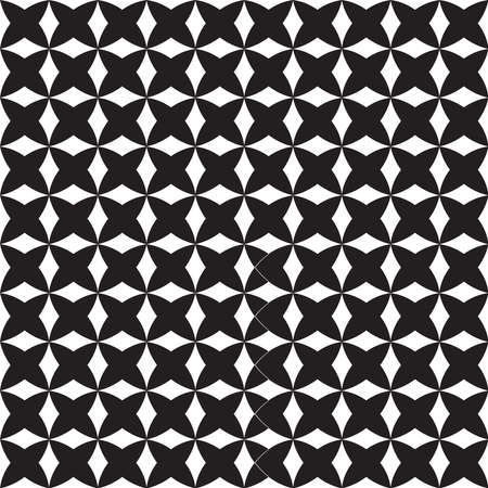 Geometrical Seamless Black and White Vector Patternsのイラスト素材