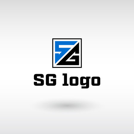 Typography SG letter logo or square shape logo