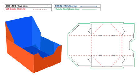 Custom Showcase Exhibit Wholesale Packaging Boxes, BOTTOM DISPLAY BOXES, Mailer box with Zipperのイラスト素材