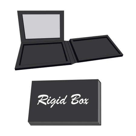 Rigid box folding assemble instructions vectorのイラスト素材