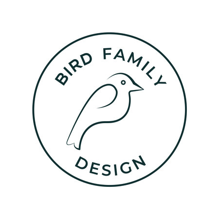 Bird family icon design vector fileのイラスト素材