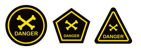 Danger  sing or symbol vector logo icon sticker illustrationのイラスト素材