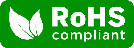 Green background logo Vector RoHs compliant icon or logoのイラスト素材