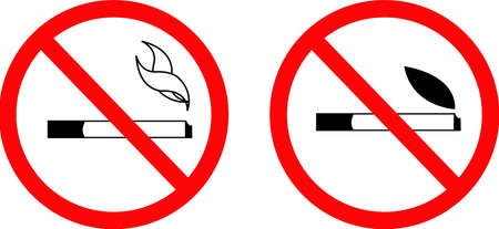 No smoking sing or symbol vector logo or iconのイラスト素材